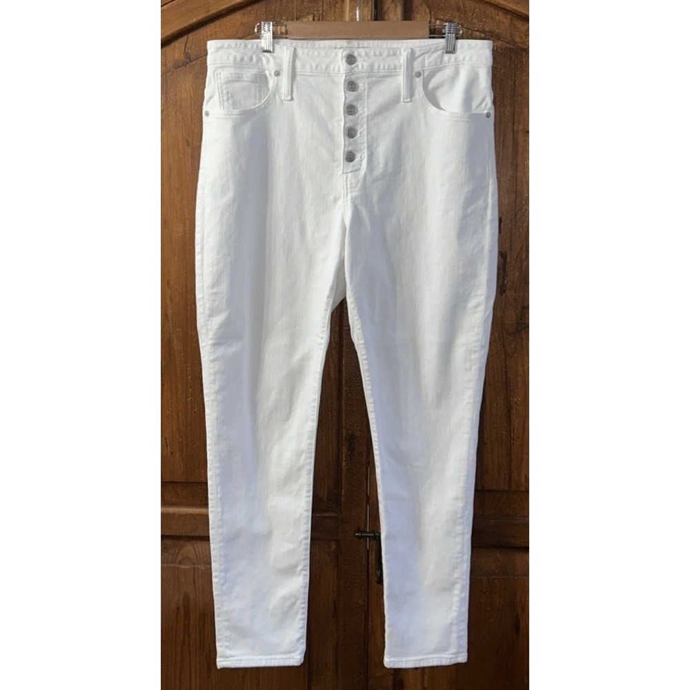 Madewell Jeans Curvy High Rise Skinny Crop Jeans Stretch Denim Sz 33 Tall 33T